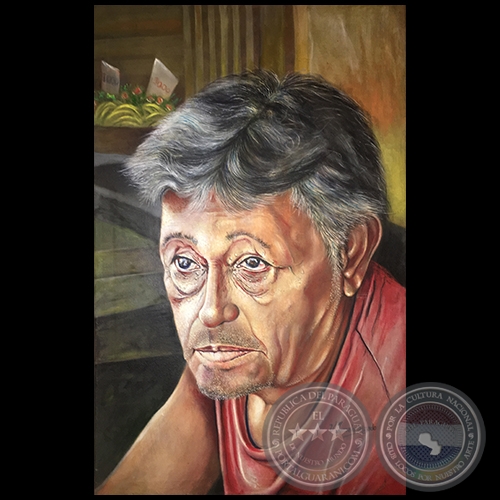 Vendedor del mercado 4 - Pintura al leo - Obra de Vicente Gonzlez Delgado